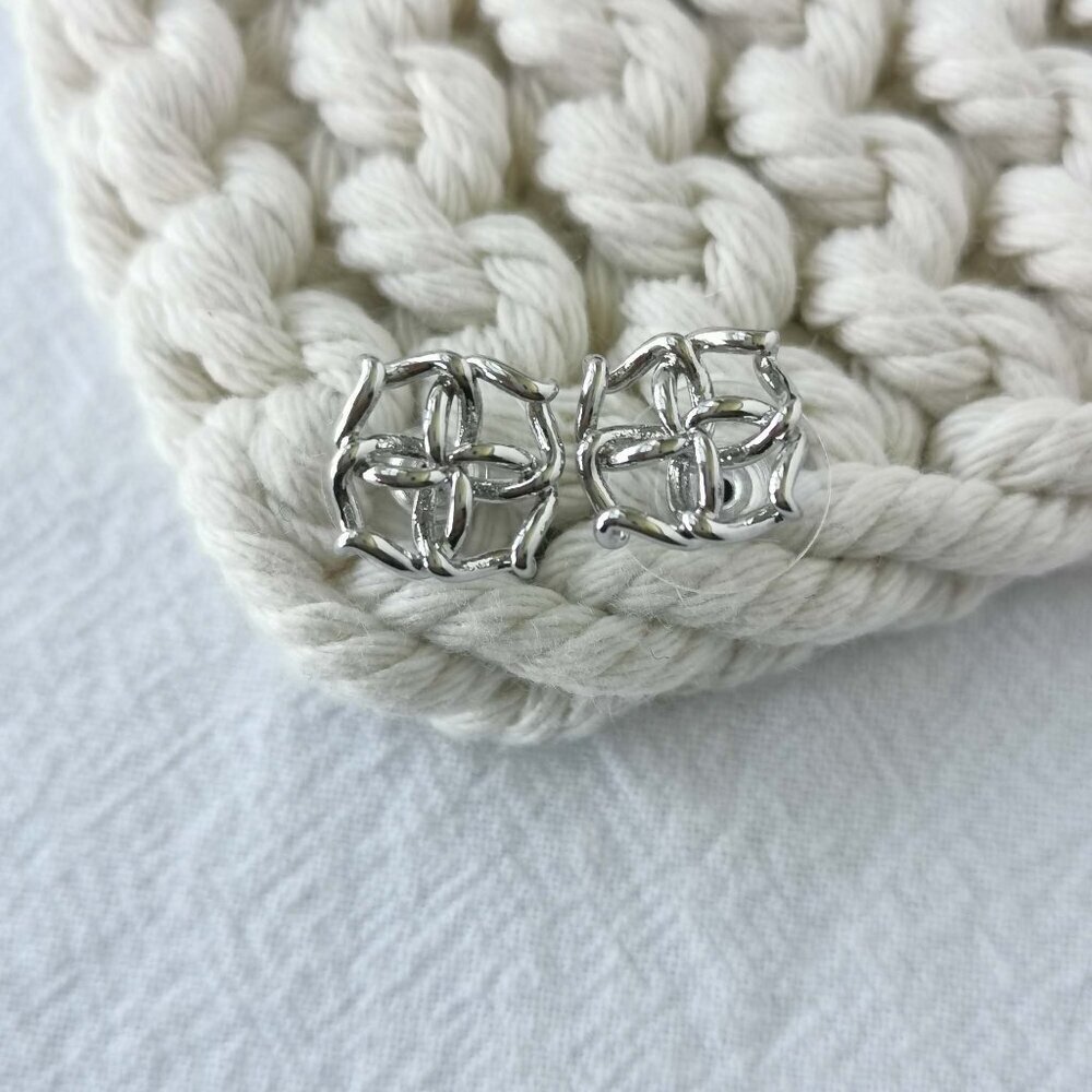 Kendra Scott Silver Knot Stud Earrings